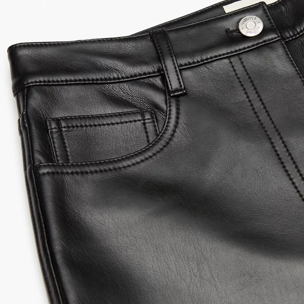 Wilfred Melina Vegan Leather High Waisted Shorts